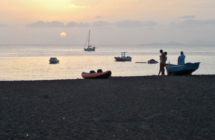 Daltica au mouillage à Tarrafal